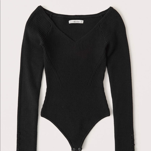 A&F off the shoulder knit sweater bodysuit - Picture 3 of 5